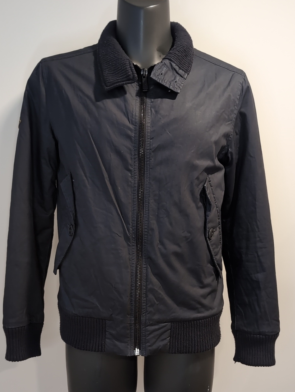 Superdry Winter Longhorn Harrington Jacket Navy Blue